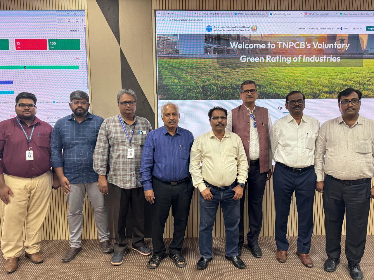 Visit of the committee to the Tamil Nadu Pollution Control Board